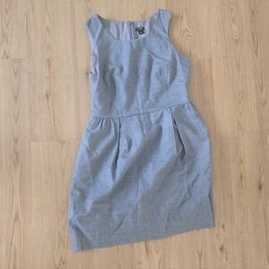 Gray Sleeveless J.crew Dress With Pockets